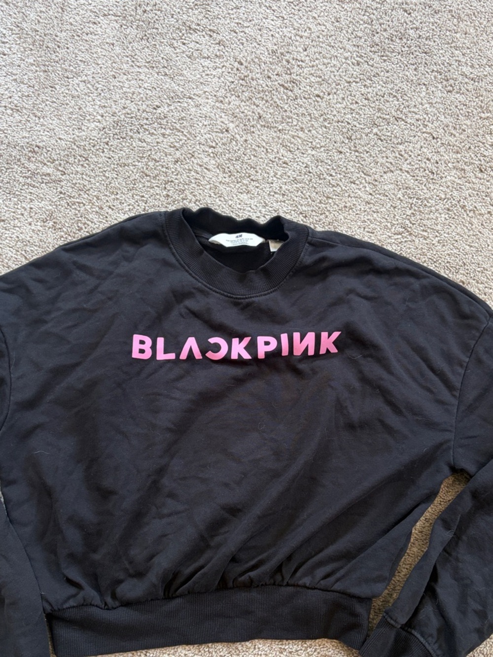 H&M Black Sweatshirt with Pink BLACKPINK Logo